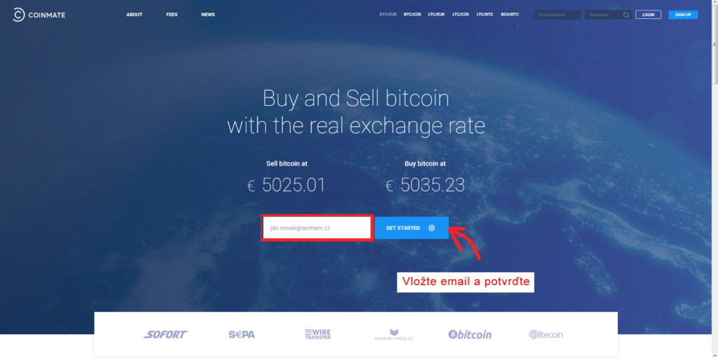 coinmate registrace